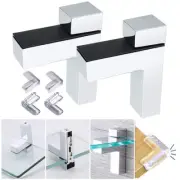 Secure your Space Clear Rubber Corners & Reliable Glass Shelf Clamps in One Set