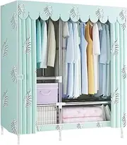 Polyester Portable Closets Space Saving Wardrobe Closet Organizer with 1 Hanging Rod for Closet Organizers and Storage