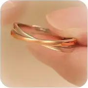 [HUASAI] Couple Rings Gold Cubic Zirconia Ring for Couples Rhinestone Rings Promise Ring Engagement Ring Wedding Ring Valentines Day Gifts Jewelery Gifts for Teen Girls