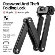ROCKBROS 4-Digit Combination Bike Folding Lock With Bracket Cycling Bicycle Lock