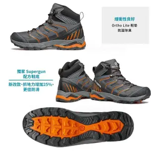 【SCARPA】男 GORE-TEX高筒登山鞋《鐵灰/橘》63090-200(悠遊山水)