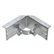 2 1/2" (2 3/8" OD) x 6" Wood to Steel Post Corner Adapter (Set of 4)
