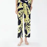 Women's Chinos Capri shorts Elegant Vacation Vintage Ankle-Length Mid Waist Floral Graphic Stretchy Formal Vacation Street Yellow Pink Summer Spring Fall Loose