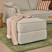 Koala Sofa Bed Ottoman, Square, Sea Foam, Environmentally Friendly, Sturdy Storage Solution