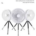 2 in 4000mAh Remote Control Table Fan Camping Fan with LED Light+Tripod