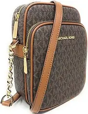 [Michael Kors] Jet Set Travel Medium Logo Crossbody Bag (Brown)