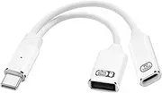 SinLoon USB C to USB OTG Adapter 1 in 2 Splitter USB C Male to USB A Female with 100W PD Charging Cable Type C OTG Female for Smartphone, Tablet, Laptop, etc