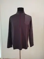 EDDIE BAUER 1/2 ZIP MOCK NECK LONG SLEEVE PULLOVER ACTIVEWEAR SHIRT - SIZE XL