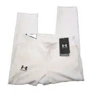 Under Armour Heat Gear White Mid Rise Compression Capri Pants SMALL NEW
