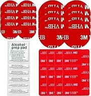 Double-Sided Phone Holder Replacement Kit. 3 Sets of 16 Round & 8 Rectangle 3M VHB Adhesive Tapes (1.17", 1.55", 1.77" x 2.56"). Sticker Pads for Home Wall, Office, Magnetic Car Mounts. 30 Pack.