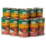 Hot & Spicy Mackerel in Tomato Sauce 5.5oz - 10 Pack Canned Mackerel