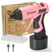 GoGonova Cordless Glue Gun 15s Fast Preheating 2Ah Cordless Hot Glue Gun with...