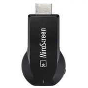 WiFi Display Dongle / Miracast Airplay DLNA Display Receiver Dongle Wireless Mirroring Screen Device with 2 in 1 USB Cable (Black)
