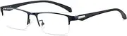 ANRRI Blue Light Blocking Glasses Blue Light Glasses for Men Semi Rimless Rectangle Vintage Frame Eye Protection Computer Eyeglasses