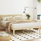 Double Size Bed Frame Wooden Base Mattress Platform Timber Pine YUMI WD-AB
