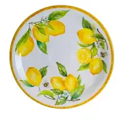 Shabby Chic Lemons Lemon Tree Bumblebee Melamine Salad Dessert Plates Set of 4