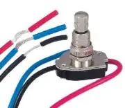 B&P Lamp 3-Way, 4-Position 3/8 Inch Metal Shank Push Switches