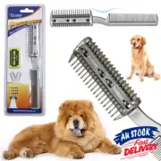 2 Sided Razor Clipper Comb Pet Hair Trimmer Grooming Cutter Dogs Cats Puppy
