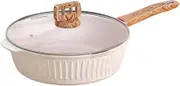 Soup Pot Non Stick Maifan Stone Frying Pan Light Smoke Less Oil with Lid Household Wok Non Stick Cookware for Kitchen