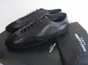 SAINT LAURENT "LOU" Black NAPPA Leather LOW-TOP Sneakers Men's Shoes EU-39 US-6