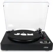 Jam Spun Out Bluetooth Turntable, Vinyl Record Player, 3 Belt Drive for Superior