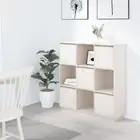 Wooden Sideboard White Solid Pinewood Rustic Style Highboard Storage Cabinet