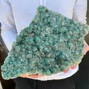 13.2lb Large NATURAL Green Cube FLUORITE Quartz Crystal Cluster Mineral Specimen