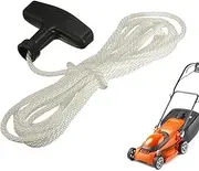 Lawn Mower Pull Cord,Lawnmower Pull Cord with Starter Handle - Lawn Mower Power Tool Parts Garden Tool Accessories for Garden Strimmer