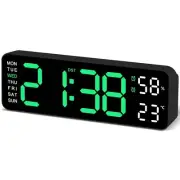 Digital Wall Clock Large Display 9" LED Wall Clocks for Living Room Decor Dig...