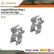 Leupold Rifleman Scope Rings 1 Inch See Thru High Silver Aluminum #le57400