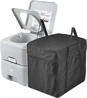 VEVOR Portable Toilet for Camping, Porta Potty with Carry Bag, 5.3 Gal Waste Tank & 3.2 Gal Flush Tank, Push-Button Pressurized Flush Commode with Level Indicator, for Adults Kids Camping Car RV Trips