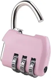 Atelierate Luggage Box Resettable Combination Lock Padlock 3 Digit Number Pink