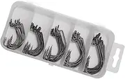 1Set Crank Fish Hook Durable Fishing Hooks for Outdoor Supplies Corrosion Resistant Fishing Tools for Enthusiasts for Freshwater and Saltwater