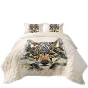 Native American Wolf Art Coverlet