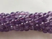 13 inch strand of natural Amethyst Round Faceted 6mm beads.