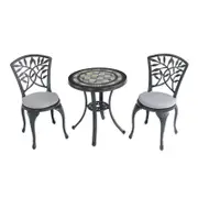 FurnitureOkay Macedon-Athens 3-Piece Cast Aluminium Outdoor Dining Setting