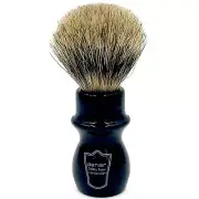Black Handle Deluxe 100% Pure Badger Mug Shaving Brush from Parker Safety Razor