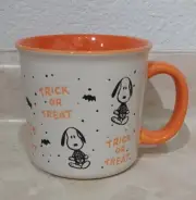 Peanuts Snoopy Charlie Brown Mug Cup Fall Trick or Treat Halloween Skeleton