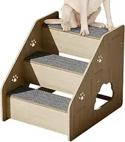 Pet Kennel Steps - Pet Steps for Small Dogs, Portable Dog Stairs Wooden Pet Stairs - Sturdy Dog Sofa Ladders, S