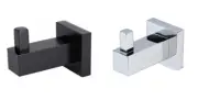 SINGLE ROBE BRASS HOOK Black