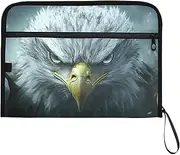 YMXFXP Expandable Filing Folder Bald Bird Cool, 13-Pocket Funny Cute Design with Sticky Labels, A4 Letter Size Document Organizer for Office, School, Boys, Girls