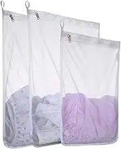 Delicates Laundry Bags, 3 Pack Fine Mesh Wash Bags with Premium Zipper, Durable Delicates Bag for Washing Machine, Laundry Bags for Blouse,Hosiery,Stocking, Underwear,Sweaters