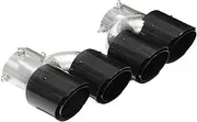 Quad Car Exhaust Tip Compatible For BMW G20 G21 M340i Exhaust Stainless Steel Muffler Tip Exhaust System Nozzle(Carbon Fiber B)