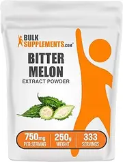 BulkSupplements.com Bitter Melon Extract Powder - Bitter Melon Supplement, Bitter Gourd Extract - Herbal Supplement, Gluten Free, 750mg per Serving, 250g (8.8 oz) (Pack of 1)