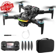 4K RC Drone w/Screen Remote Obstacle Avoid FPV Lights 8G Flash Card Reader
