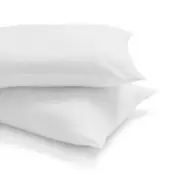 Set of 2 Cotton-Rich Medium Profile Pillows – White Cover