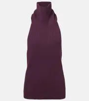 [Lisa Yang] Lisa Yang Maddie open-back cashmere top XS brown