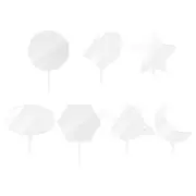 Blank Acrylic Cake Topper Clear DIY Birthday Wedding Cake Decorative Disc 10pcs