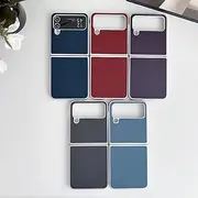 Phone Case For Samsung Galaxy Z Flip 6 Z Flip 5 Z Flip 4 Z Flip 3 Back Cover Shockproof Retro TPU PU Leather