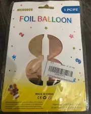 Balloon Chrome Inch 8th Birthday 8 Occasion Foil Party Decorations Mylar